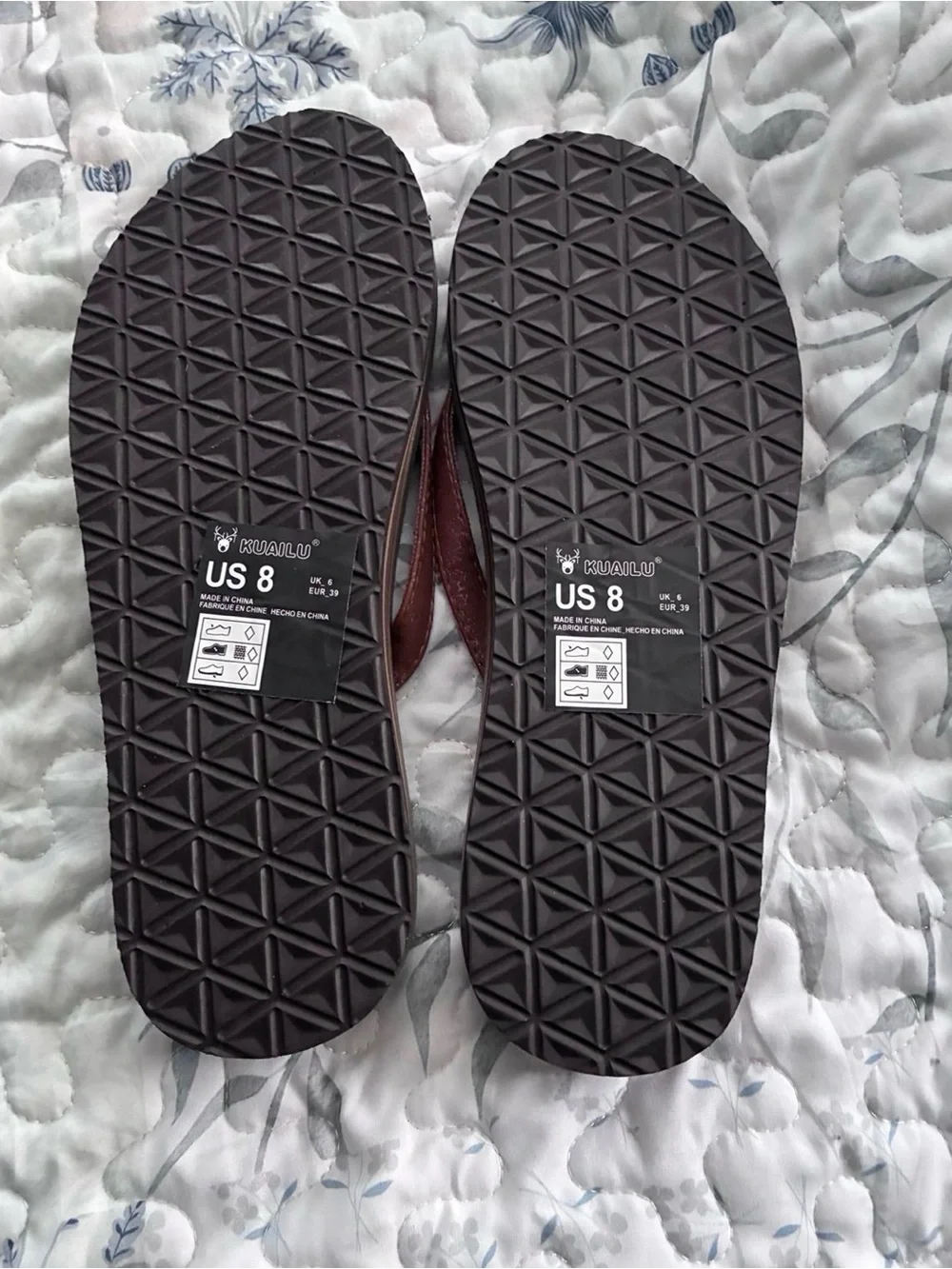 Women's Casual Brown Flip-Flop Sandals - Soft Thong Straps